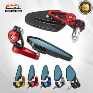 오토바이 360 회전 백미러 핸들 바 수정 된 반전 탄소 섬유 패턴 후방카메라 모토 액세서리