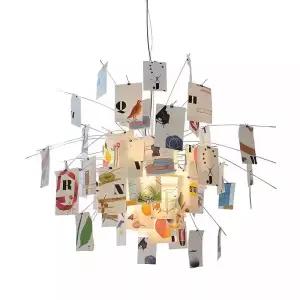 펜던트 pop 샹들리에 램프 엽서 직경 샹들리 페이퍼 천장 인테리어 장식용