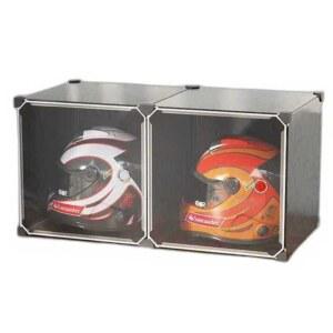 리모콘 수납 2 2단 모자 철제 흑1열1 조립식 오토바이 헬멧보관함 진열장 오토바이헬멧