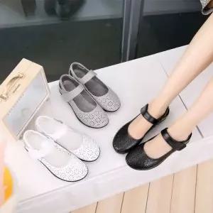 여자 샌들 펀칭 스트랩 통기성 아웃솔 진피 일자 컴포트 단화 MN 로퍼 OOTD5