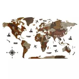 우드세계지도 로비 배경 학원 사무실 지도 조명