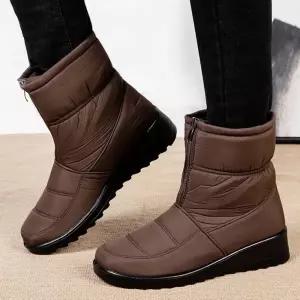 겨울 방한신발 부츠(영어)스노우 털부츠 캐주얼 슬립온 부츠 지퍼 여자