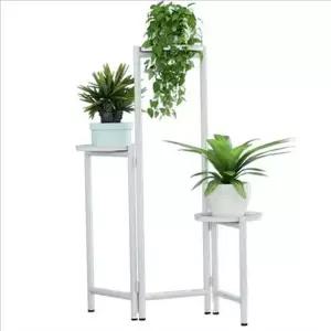 화이트 화분 스탠드 접이식 인테리어 화분대 정리대 선반형 실내