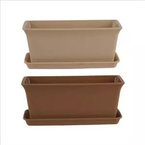인테리어 직사각 화분 세트 베란다 플라스틱 화분 사각 가정용