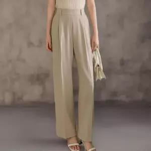 [신상오픈런]여성 여름 린넨 와이드팬츠 관리 핀턱 스판 바지 (33265478)