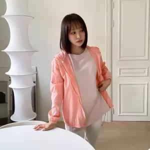 [신상오픈런]화사한 봄바람막이 흰색 후드집업 여성점퍼 코랄 (31767791)