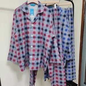 국산 면 체크 커플 잠옷세트부부 신혼 국내산 가족 상하 간절기