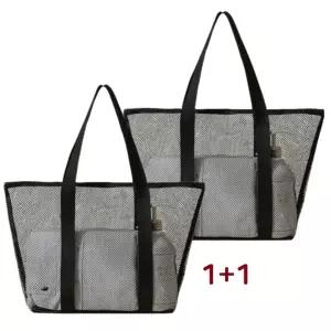 NEW 1+1 지퍼메쉬백 대형 비치백 수영가방 망사 샤워 복가방 쉬백 짐가방
