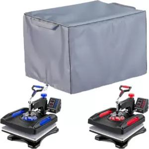 열 프레스 커버 600D 옥스포드 원단 방수 방진 핫 보호용 크기 (17.7 x 22.4 16.5 ) - 회색