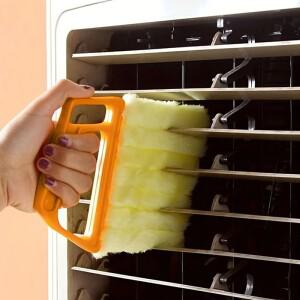 벤트 블라인드 클리너 천 브러시 자동 에어컨 마이크로 화이버 먼지 떨이 전동 팬 세척 가능 도구