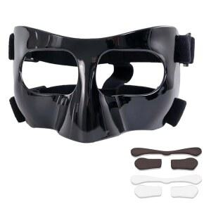 NILE 스포츠 페이스 가드, 코 부러짐 방지 농구 축구 소프트볼 트레이닝 쉴드 마스크, 폼 패딩 포함 남녀용