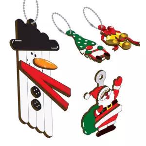 크리스마스 입체 키링4종 만들기고급 컬러 인쇄과학교육 교재 수업 교구