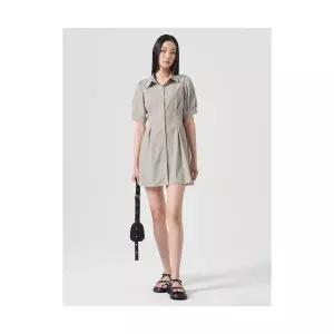 매장정품 에잇세컨즈 8SECONDS 퍼프 반소매 셔츠 원피스 베이지 (354571NB1A) 354571NB1A 675199