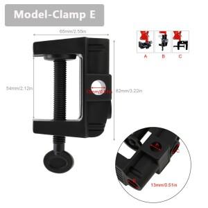 범용 유연한 암 테이블 마운트 클램프 브래킷 클립 홀더 램프/마이크/라이브 스트리밍용 오버헤드 삼각대