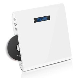 Famishow의 TV용 DVD 플레이어 슬롯, AV/HDMI 출력 및 USB 입력이 가능한 모든 지역 무료, HDMI 케이블이 있는 1080P HD 플레이어, 리모컨 AV 케이블, 벽걸이형(흰색)