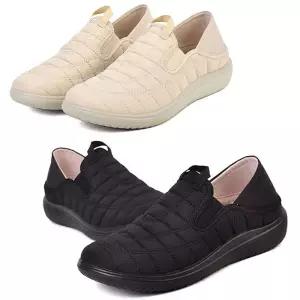 누빔원단 밴딩 여성슬립온 쿠션 미끄럼방지 스니커즈온 여자온 통굽온 통굽 키높이온 높이 운동화 컴포트화