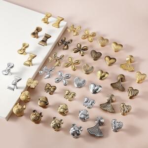 현대적인 순수 구리 옷장 손잡이, 프랑스 심플 스타일, 미국 레트로 창의적인 캐비닛 서랍, 황동