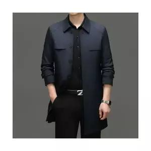 남자 트렌치 봄가을 캐주얼 코트 칼라 하프 원픽3