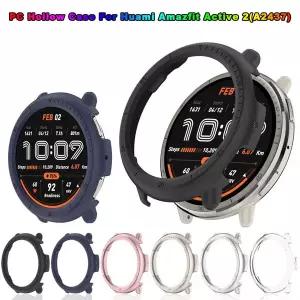 호환  Huami Amazfit Active 2 보호대 Samrt 시계 스트랩 커버 범퍼 Amazfit Active2 보호 쉘 케이스 용 PC