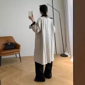 하프 가을 캐주얼 오피스룩 솔리드 롱카디건 신상 트렌치코트 카디건 여자카디건 상의 원템3