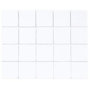 클레버딜라이트 1인치 유리 타일 클리어 공예 20팩 정사각형