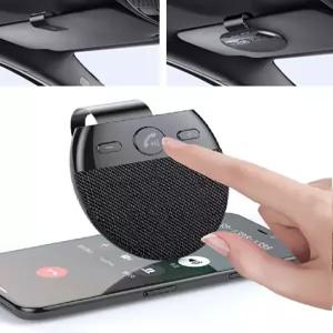 핸즈프리 자동차 스피커폰 키트 블루투스 5.0 무선 차량 BT 마이크 선바이저 음악 플레이어(마이크 포함)