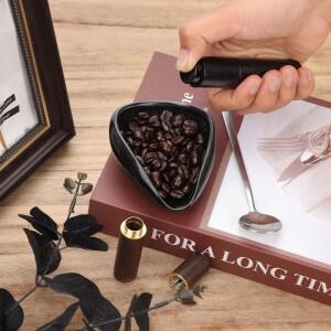 Leeseph 커피 콩 도징 컵 및 스푼 세트, 또는 차용 세라믹 용기 측정 트레이 키트, 에스프레소 액세서리