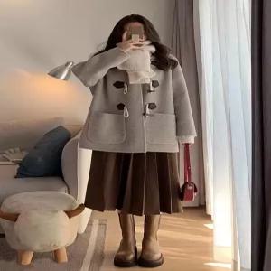 숏코트 아우터 오버핏 자켓 쇼트 코트 따뜻한 간절기