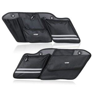 aufer 2피스 하드 새들백 사이드 오거나이저 글라이드 로드 백, 스트리트 투어링 2014-2024 사이드) 보관 킹 새들 일렉트라 가방(l+r