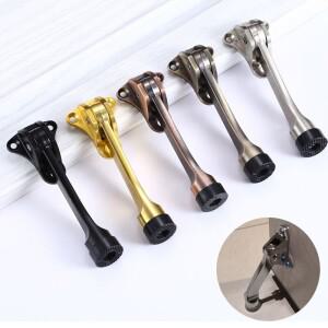 아연 합금 두꺼운 도어 스토퍼 킥 다운 홀더 고무 버퍼 벽걸이 홈 침실 욕실 공급