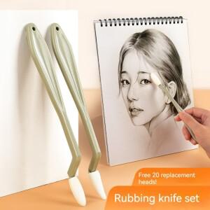 20Pcs 세트 아트 스케치 닦아 칼 빨 수있는 브러시 스폰지 하이라이트 아티스트 수정 세부 지우개 펜 청소