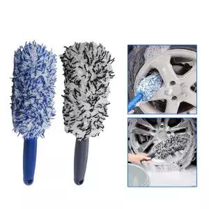 호환  자동차 휠 타이어 림 청소 브러시 휴대용 플러시 자동차 휠 허브 브러시 세척 도구 디테일링 케어 먼