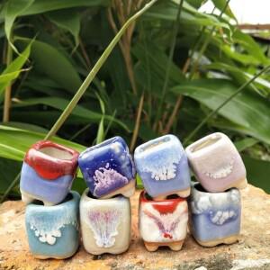 미니 도자기 화분, 선인장 다육 식물, 엄지 가정 정원 분재 심기, 10 개