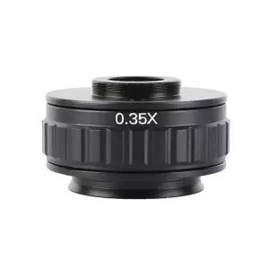 호환  C 마운트 어댑터 렌즈 0.35X CCD 삼안 스테레오 현미경 카메라 38MM 인터페이스 시야 증가