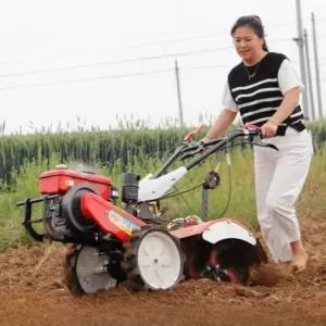 농업용 경운기 관리기 소형 미니  텃밭 다기능 로타리 토양 밭가는기계 경작기 사륜구동