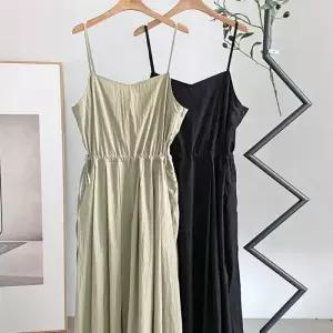 [다잇템]여자 핀턱 어깨끈 빅사이즈 드로우코드 원피스 (31612806A)