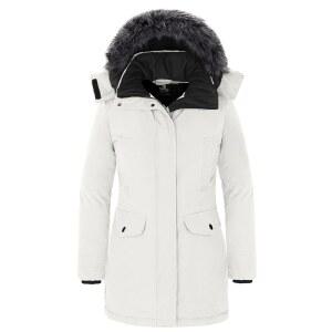 원도우 여성 두꺼운 후드 패딩 윈터 롱 코트 파카 모피 재킷 인조