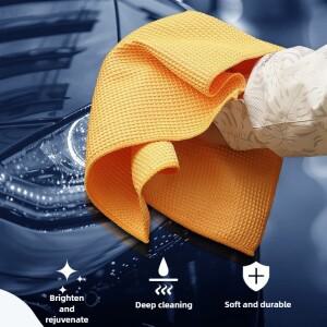 세차 타월 유리 세척 물 건조 마이크로파이버 창문 청소 와이프 자동차 디테일링 와플 직조 주방 욕실 가