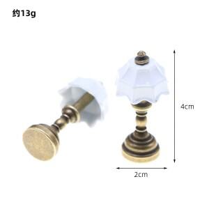 인형 집 미니어처 골드 책상 램프 시뮬레이션 조명 가구 모델 아이 선물 침실 거실 장식 액세서리