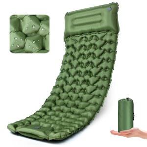 캠핑용 Yewkoisl 수면 패드 베개 디플레이션을 캠핑 1초 매트리스 에어 두꺼운 컴팩트 하이킹 팽창식 초경량 4인치 여행 배낭여행 1.9파운드 펌프