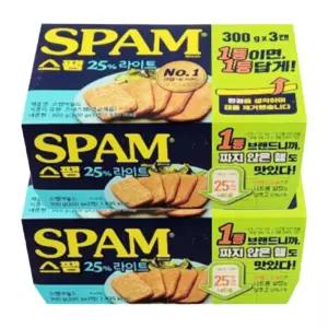 CJ제이제당 스팸 마일드 라이트 300gx6개통조림햄 통조림 세트 클래식