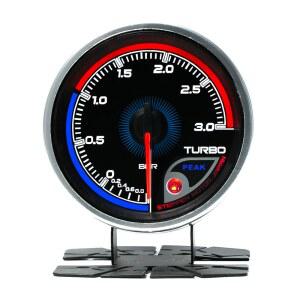 유니버설 오토 12V 7색 레이싱카 부스트 게이지 60mm 자동차 부스트 게이지 -1-3.0 BAR 도피 게이지