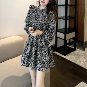 플라워 프릴 원피스 꽃무늬 밴딩 롱치마 봄 데이트룩 샤랄라 데이트