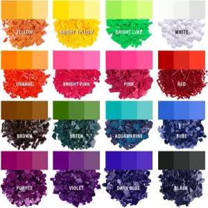 대두 왁스 캔들 만들기용 염료 - 16가지 인기 컬러링 칩 컬러 프리미엄 고농축 색상