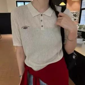 페미닌 무드 시스루 카라 반팔 니트 JSC-d0081팔티 팔니트