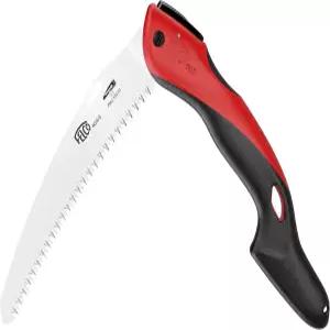 FELCO 603 접이식 가지치기 톱 - 나무 다듬기 및 고가 절단을 위한 곡선 풀 스트로크 가지 절단기 크롬
