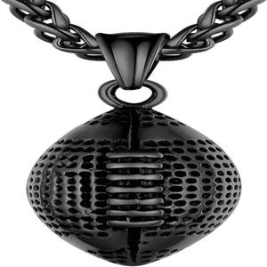 남자 축구 야구공용 U7 목걸이 골드 실버 블랙 색상의 스테인리스 스틸 체인 체육관 스포츠 선수용 신발