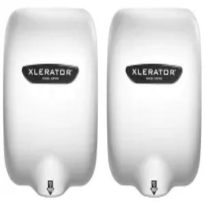 XLERATOR XL-BW-1.1N 엑셀 건조기 고속 상업용 핸드 드라이어 흰색 보온 커버 자동 센서 표면 장착 소음