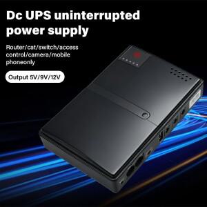 미니 DC UPS 무정전 전원 공급 장치 18650 교체 가능한 배터리 백업 5v 9v 12v 220V 라우터 와이파이 모뎀