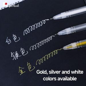 화이트 골드 실버 하이라이트 펜 반짝이는 리필 페인팅 마커 클래식 드로잉 페인트 학교 젤 미술 용품 DIY